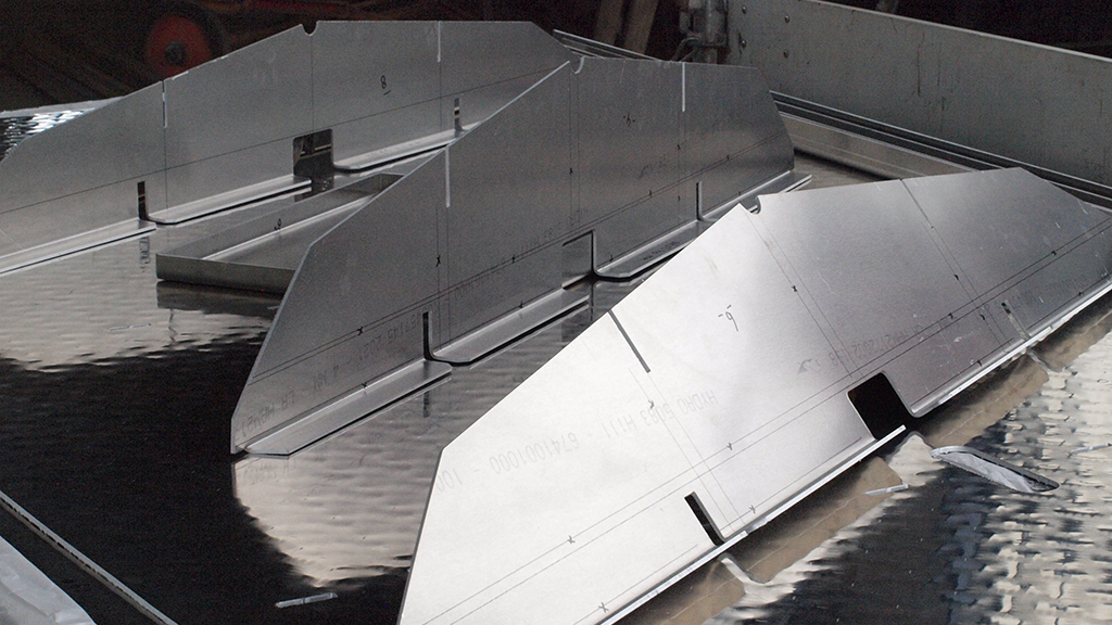 Bodemplaat en spant detail