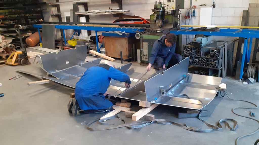 Bodemplaten met spanten